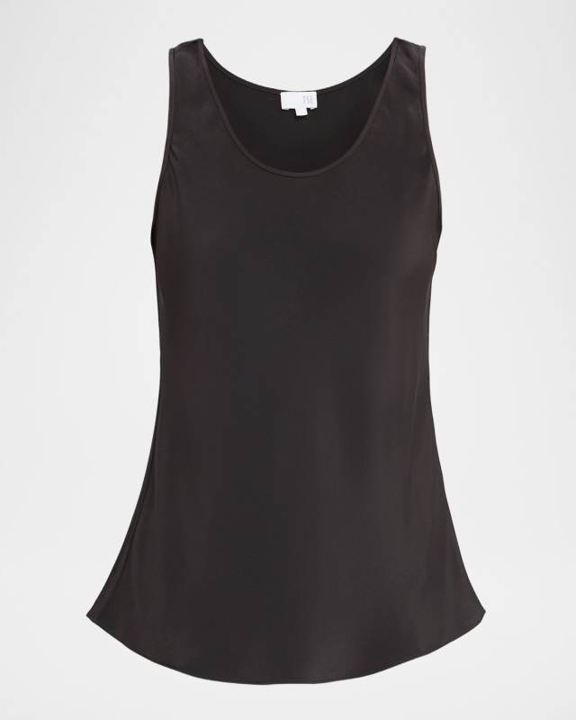 Scoop-Neck Silk Tank
